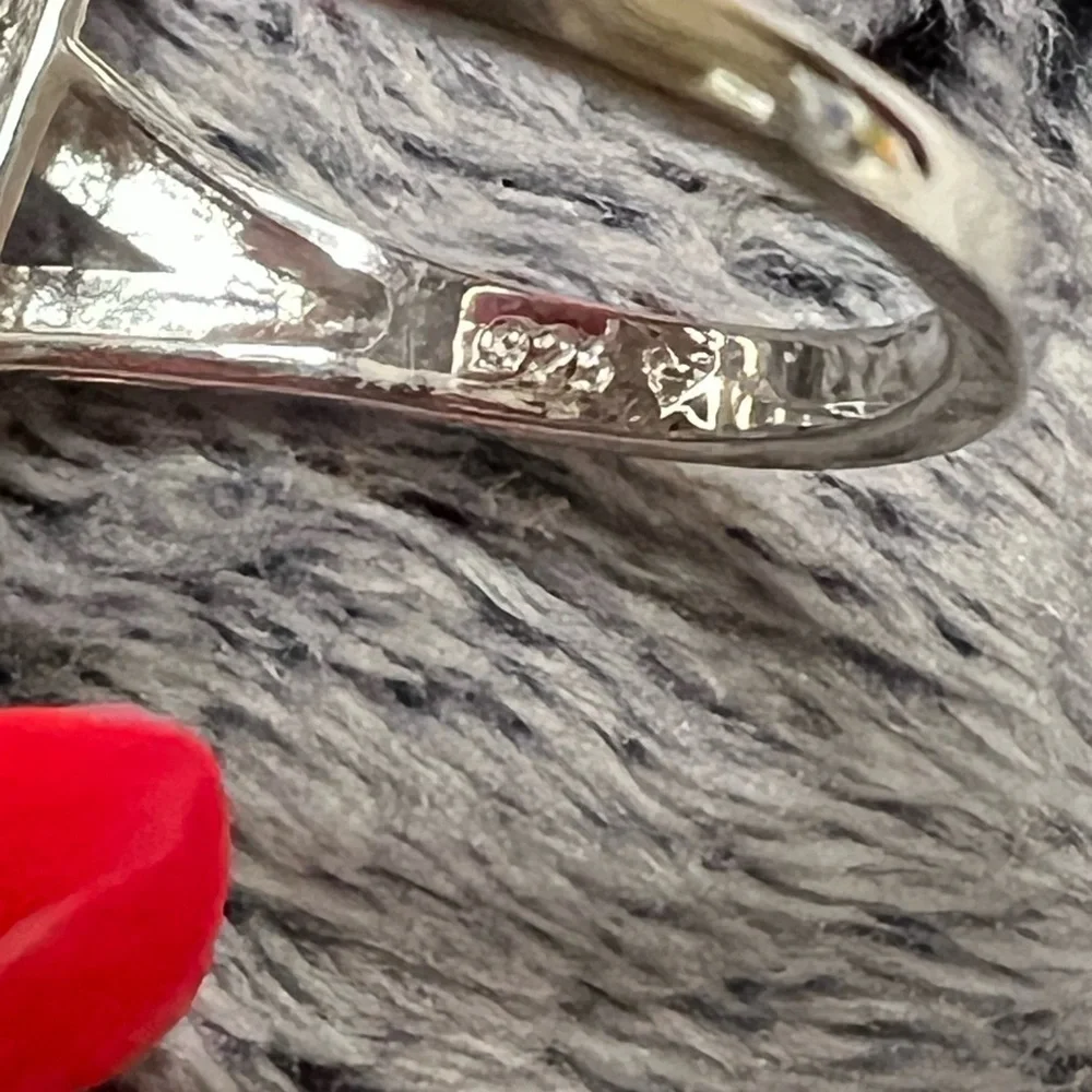 QVC Titanic Collection 100th Anniversary White Topaz and Diamond Sterling Ring
